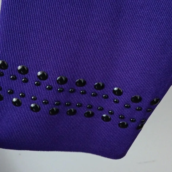 Ming Wang Purple Studded Cardigan and Top Set #3357 - Picture 3 of 11